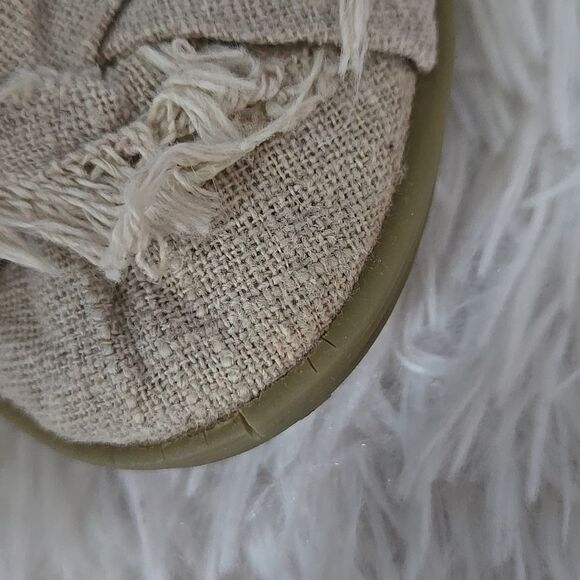 Blowfish Womens Burlap Crochet Lace Overlay Flats Slip On Tan Or Kids Size Shoe - Picture 7 of 17